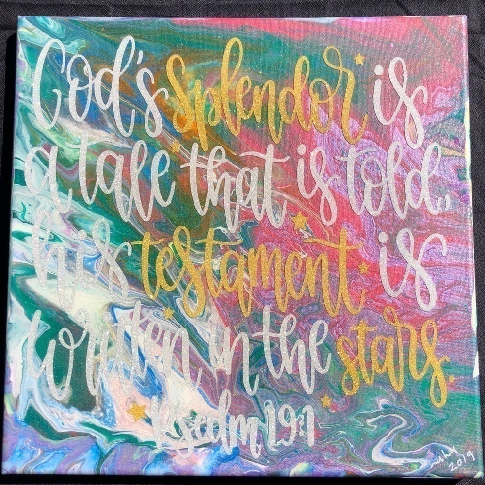 𝅺CUSTOM Inspirational 12” Square Acrylic and Resin Wall Art